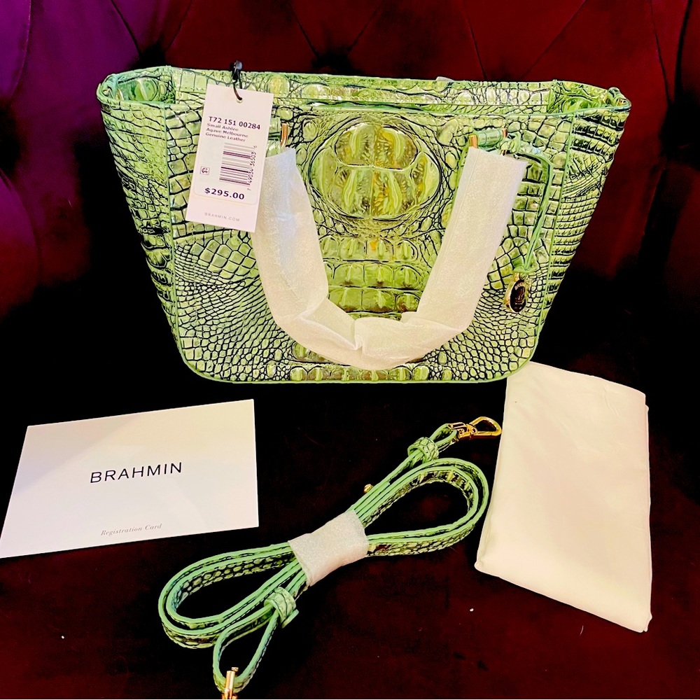 PRICE DROP! Was $250 NOW $120 BRAHMIN AGAVE Metallic SMALL ASHLEE